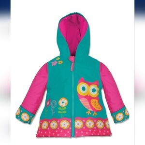 Stephen Joseph Pink Hooded Owl Raincoat Sz 6X